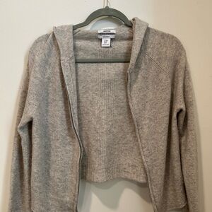 Jason Wu Light Gray Hooded Zip Cardigan